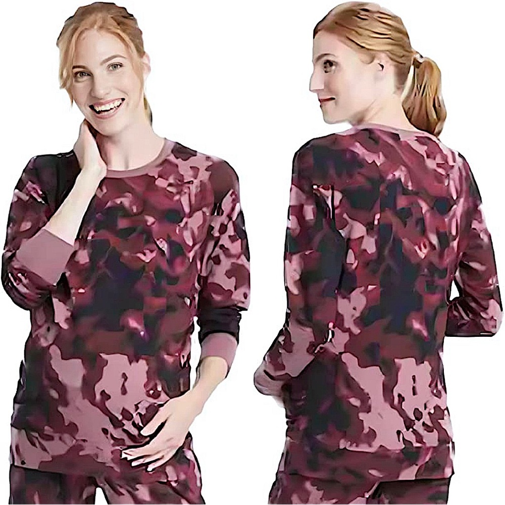ISABEL: NWT Maternity Burgundy PurpleTie Dye Sweatshirt - Size Small Maternity